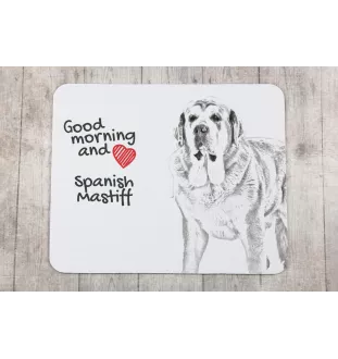 Mâtin espagnol, Mastin Leones - tapis de souris personnalisé avec impression, tapis de souris personnalisé avec chien, accessoire unique pour employé de bureau de la marque Art-Dog