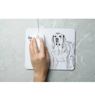 Mâtin espagnol, Mastin Leones - tapis de souris personnalisé avec impression, tapis de souris personnalisé avec chien, accessoire unique pour employé de bureau de la marque Art-Dog