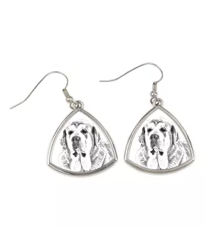 Mâtin espagnol, Mastin Leones - boucles d'oreilles avec chien, boucles d'oreilles pendantes avec photo, bijoux personnalisés avec impression de la marque Art-Dog