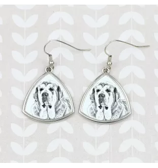 Spanish Mastiff, Mastín Español - dog earrings, hanging earrings with a picture, personalized jewelry with Art-Dog brand print