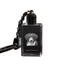 Spanish Water Dog - Crystal key ring with dog photo, illuminated key ring, unique gift by Art-Dog brand