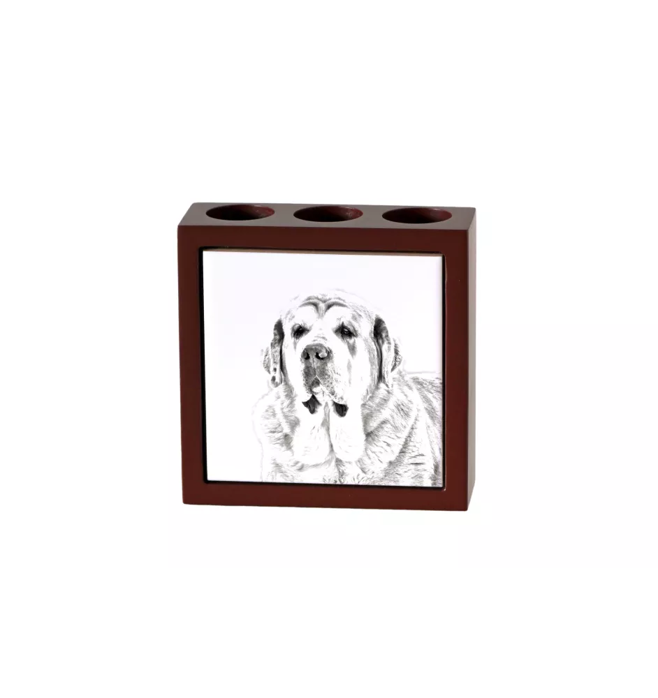 Mâtin espagnol, Mastin Leones - porte-stylo avec chien, organiseur de bureau avec impression, décoration de bureau personnalisée de la marque Art-Dog