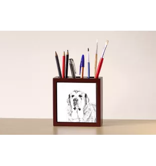 Mâtin espagnol, Mastin Leones - porte-stylo avec chien, organiseur de bureau avec impression, décoration de bureau personnalisée de la marque Art-Dog