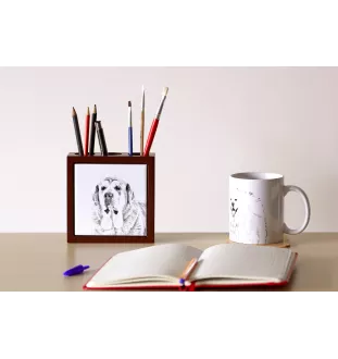 Mâtin espagnol, Mastin Leones - porte-stylo avec chien, organiseur de bureau avec impression, décoration de bureau personnalisée de la marque Art-Dog