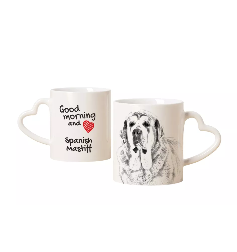 Spanish Mastiff, Mastín Español - cup with a dog, adorable cup with a heart-shaped handle, universal gift from the Art-Dog brand