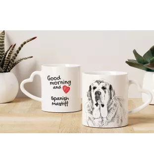 Spanish Mastiff, Mastín Español - cup with a dog, adorable cup with a heart-shaped handle, universal gift from the Art-Dog brand