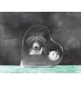 Chien d'eau espagnol, Chien turc - horloge en cristal avec une photo de chien, horloge de table en forme de cœur, horloge debout personnalisée de la marque Art-Dog