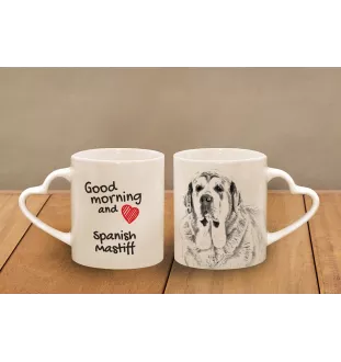 Mâtin espagnol, Mastin Leones - tasse avec chien, une tasse adorable avec une anse en forme de cœur, un cadeau universel de la marque Art-Dog