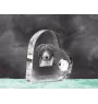 Chien d'eau espagnol, Chien turc - horloge en cristal avec une photo de chien, horloge de table en forme de cœur, horloge debout personnalisée de la marque Art-Dog