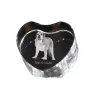 Spanischer Mastiff, Mastín aus León - Hundebild im Kristall, Kristallherz, einzigartiger Bilderrahmen der Marke Art-Dog