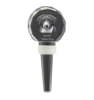Spanischer Wasserhund, Andalusischer Türke, Türkenhund - Kristallflaschenverschluss, einzigartiger Weinverschluss mit Foto, personalisiertes Geschenk für Sommelier der Marke Art-Dog