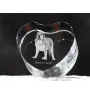 Spanischer Mastiff, Mastín aus León - Hundebild im Kristall, Kristallherz, einzigartiger Bilderrahmen der Marke Art-Dog