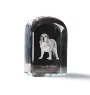 Spanish Mastiff, Mastín Español - crystal cube with a photo, photo of a dog in crystal, cubic paperweight from Art-Dog brand