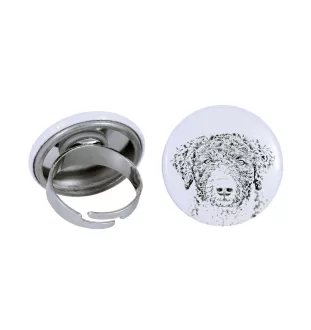 Spanischer Wasserhund, Andalusischer Türke, Türkenhund - Damen Schmuck mit dem Bild eines Hundes, handgefertigtes Produkt, Möglichkeit, Ihr eigenes Foto hinzuzufügen, Marke Art-Dog