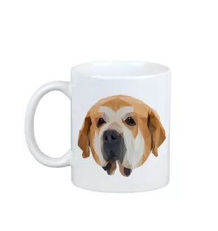Spanischer Mastiff, Mastín aus León - Becher mit einem Bild und dem Schriftzug geometrischer Hund Art-Dog