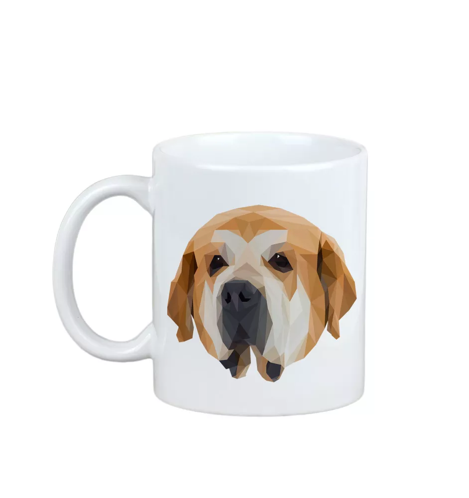 Mâtin espagnol, Mastin Leones - tasse avec une photo et un motif de chien géométrique Art-Dog
