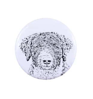 Spanish Water Dog - pin with your dog, add your own photo, Art-Dog brand