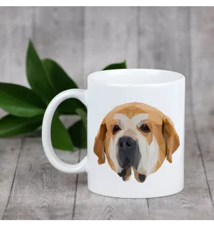Spanish Mastiff, Mastín Español - cup with a geometric dog image and the inscription Art-Dog