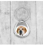 Spanish Mastiff, Mastín Español - geometric keychain with a photo and the inscription Art-Dog
