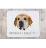 Spanish Mastiff, Mastín Español - geometric mouse pad with a picture and text by Art-Dog