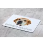 Spanischer Mastiff, Mastín aus León - geometrisches Mauspad mit Bild und Aufschrift von Art-Dog
