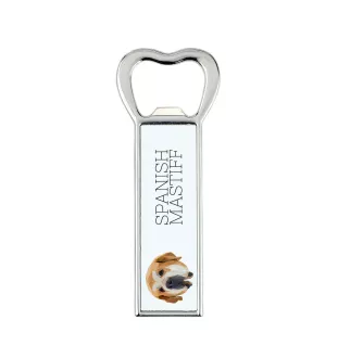 Spanish Mastiff, Mastín Español - bottle opener with a picture and inscription for beer by Art-Dog