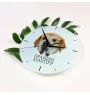 Mâtin espagnol, Mastin Leones - horloge murale géométrique avec photo et logo de la marque Art-Dog