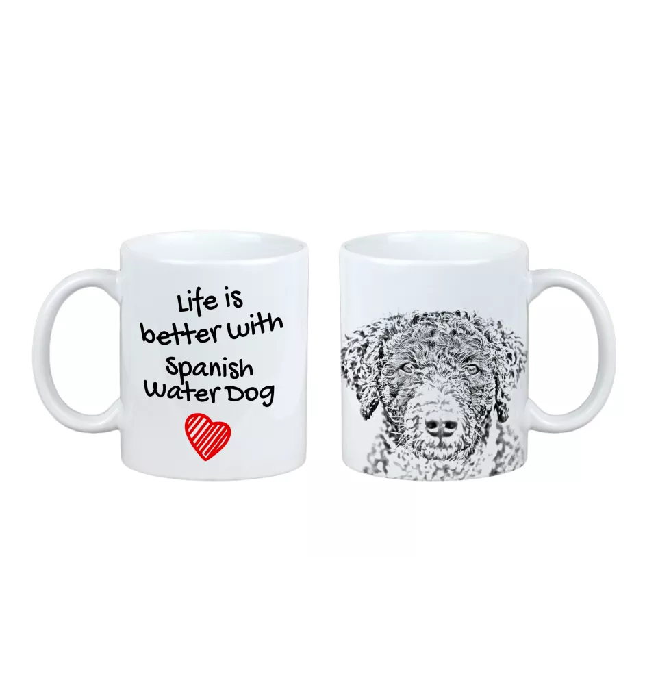 Spanischer Wasserhund, Andalusischer Türke, Türkenhund - Tasse mit Hund, Tasse mit Bild, personalisiertes Geschenk der Marke Art-Dog