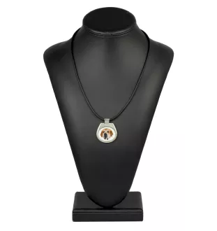 Mâtin espagnol, Mastin Leones - collier avec une photo et un motif géométrique de la marque Art-Dog