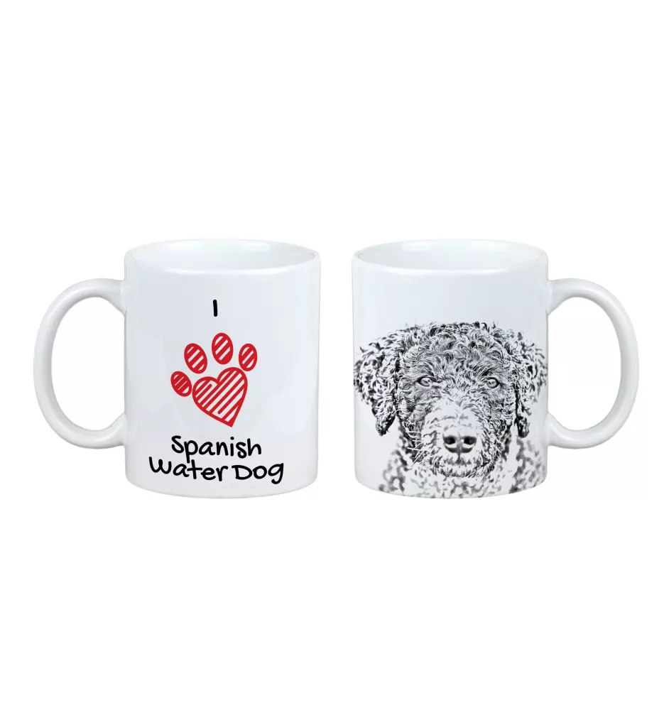 Spanish Water Dog - cup with a dog, cute cup with graphics, a gift with your photo from the Art-Dog brand
