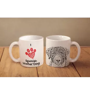 Spanish Water Dog - cup with a dog, cute cup with graphics, a gift with your photo from the Art-Dog brand