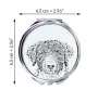 Chien d'eau espagnol, Chien turc - miroir de poche avec chien, miroir personnalisé pour sac à main, miroir compact avec impression de la marque Art-Dog