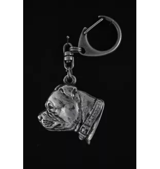 Staffordshire Bull Terrier, Staffie II - Porte-clés argenté avec chien, décoration de sac à main, pendentif de sac à dos par la marque Art-Dog