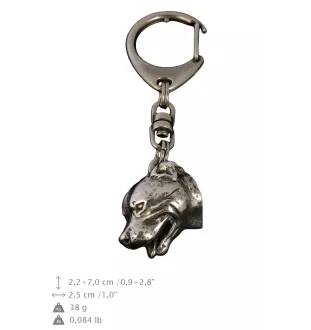 Staffordshire Bull Terrier, Staffie - Porte-clés argenté avec chien, décoration de sac à main, pendentif de sac à dos par la marque Art-Dog
