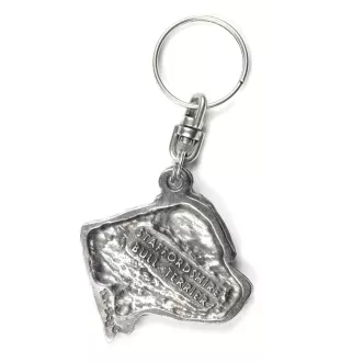 Staffordshire Bull Terrier, Staffy II - Silver-plated dog pendant, handbag decoration, backpack pendant by Art-Dog brand