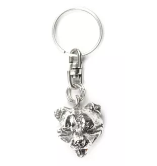 Staffordshire Bull Terrier, Staffy - Silver-plated dog pendant, handbag decoration, backpack pendant by Art-Dog brand