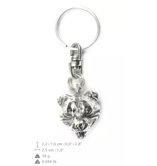 Staffordshire Bull Terrier, Staffy - Silver-plated dog pendant, handbag decoration, backpack pendant by Art-Dog brand