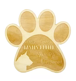 Vallhund suédois, Spitz des Wisigoths, Spitz des Visigoths - Sous-verre mug, sous-verre gravé avec chien, cadeau pour amoureux des chiens par la marque Art-Dog