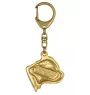 Staffordshire Bull Terrier, Staffy II - Gilded key ring with dog, handbag decoration, luxury accessory by Art-Dog brand