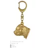 Staffordshire Bull Terrier, Staffordshire Bullterrier II - Vergoldeter Schlüsselanhänger mit Hund, Handtaschenschmuck, Luxus-Accessoire der Marke Art-Dog