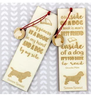 Sussex Spaniel - Lesezeichen mit Hund, personalisiertes Lesezeichen, Hundeaccessoire für Leser der Marke Art-Dog