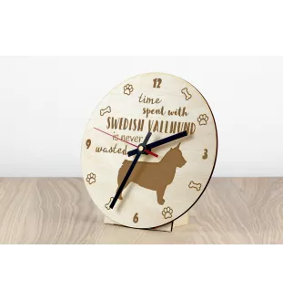 Vallhund suédois, Spitz des Wisigoths, Spitz des Visigoths - horloge avec chien, horloge en bois avec gravure, horloge personnalisée par Art-Dog