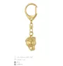 Staffordshire Bull Terrier, Staffy - Gilded key ring with dog, handbag decoration, luxury accessory by Art-Dog brand