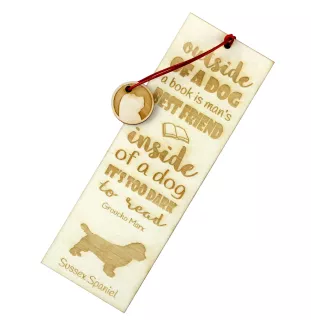 Sussex Spaniel - Lesezeichen mit Hund, personalisiertes Lesezeichen, Geschenk für Bücherwurm von der Marke Art-Dog