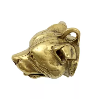 Staffordshire Bull Terrier, Staffy - Gilded key ring with dog, handbag decoration, luxury accessory by Art-Dog brand