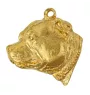 Staffordshire Bull Terrier, Staffordshire Bullterrier III - Vergoldeter Schlüsselanhänger mit Hund, Handtaschenschmuck, Luxus-Accessoire der Marke Art-Dog