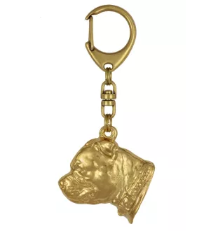 Staffordshire Bull Terrier brelok pozłacany w pudełku Art-Dog