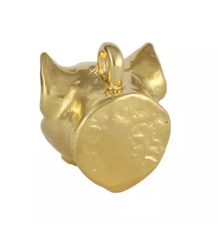 Staffordshire Bull Terrier, Staffy - Gilded key ring with dog in gift box, handbag decoration, luxury accessory by Art-Dog brand