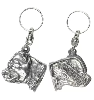 Staffordshire Bull Terrier, Staffordshire Bullterrier II - Versilberter Anhänger mit einem Hund in einer dekorativen Box, Handtaschenschmuck, Rucksackanhänger der Marke Art-Dog