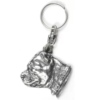 Staffordshire Bull Terrier, Staffie II - Pendentif argenté avec un chien dans une boîte décorative, décoration de sac à main, pendentif de sac à dos par la marque Art-Dog
